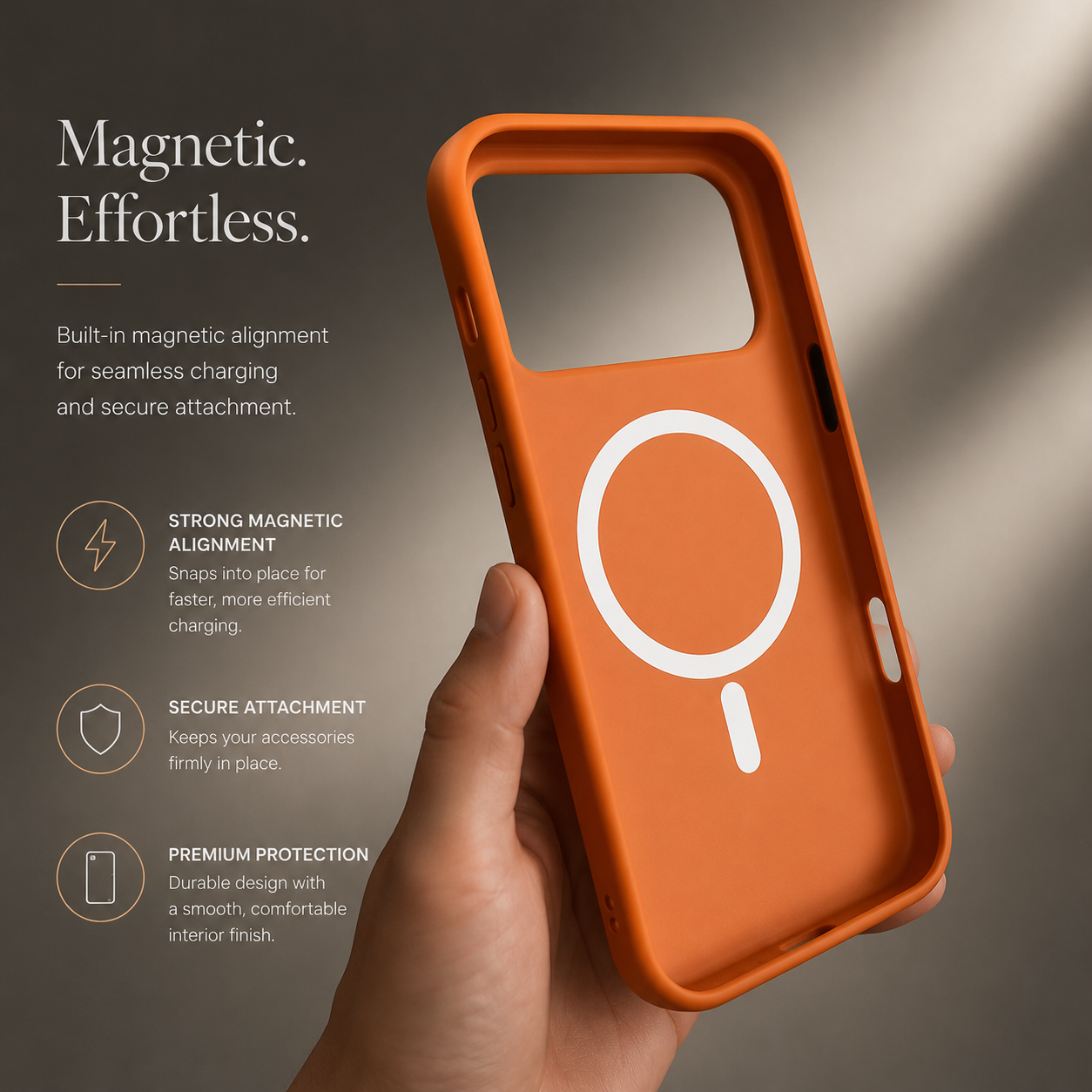 Premium iPhone Case MagSafe Frosted TPU PC Cover, Shockproof Protective Design with Camera Button, Anti-Fingerprint Matte Finish and Secure Grip