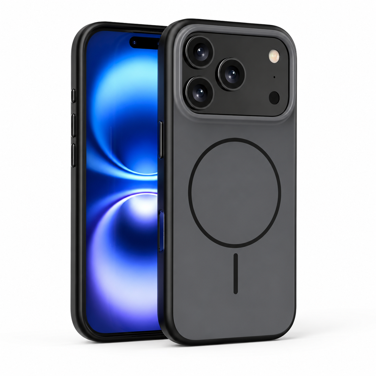 Premium iPhone Case MagSafe Frosted TPU PC Cover, Shockproof Protective Design with Camera Button, Anti-Fingerprint Matte Finish and Secure Grip