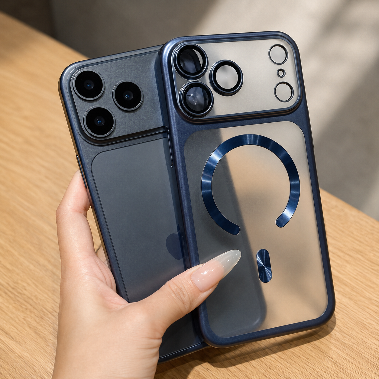Premium iPhone Case MagSafe Matte Plating Translucent Silicone Cover with Shockproof Protection, Lens Film Guard, Anti-Fingerprint Non-Slip Design