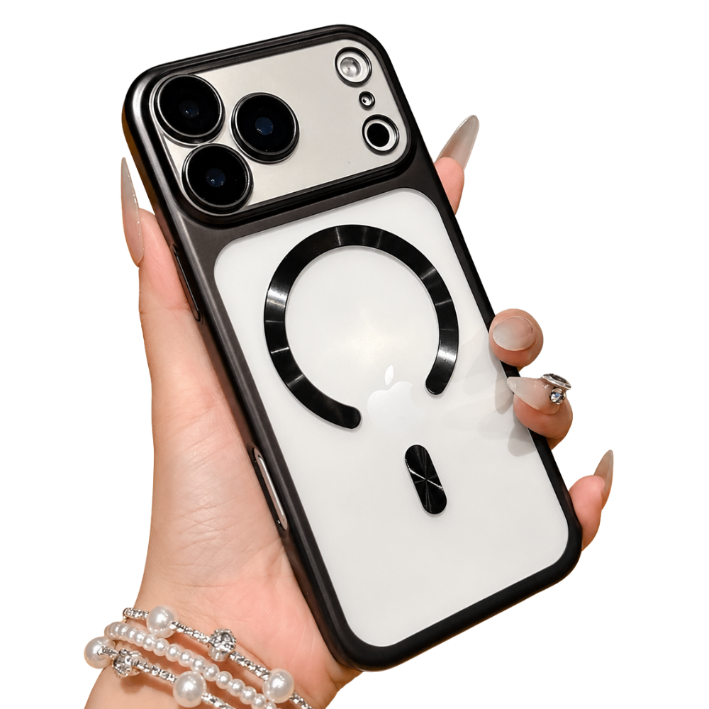 Premium iPhone Case MagSafe Matte Plating Translucent Silicone Cover with Shockproof Protection, Lens Film Guard, Anti-Fingerprint Non-Slip Design