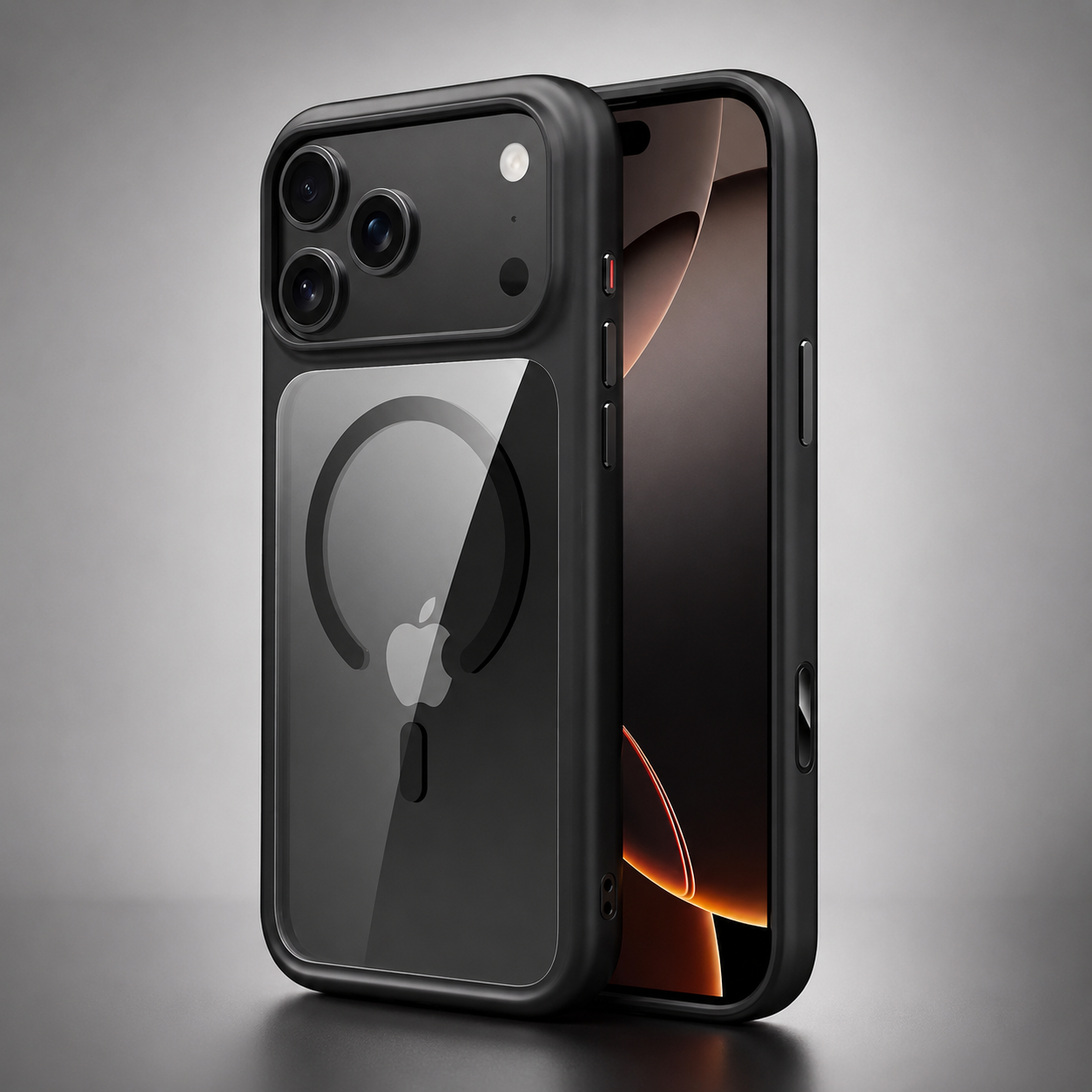 Premium iPhone Case MagSafe Transparent Soft Cover with Metal Buttons, Skin-Feel Matte Design, Shockproof Anti-Fingerprint Non-Slip Protection