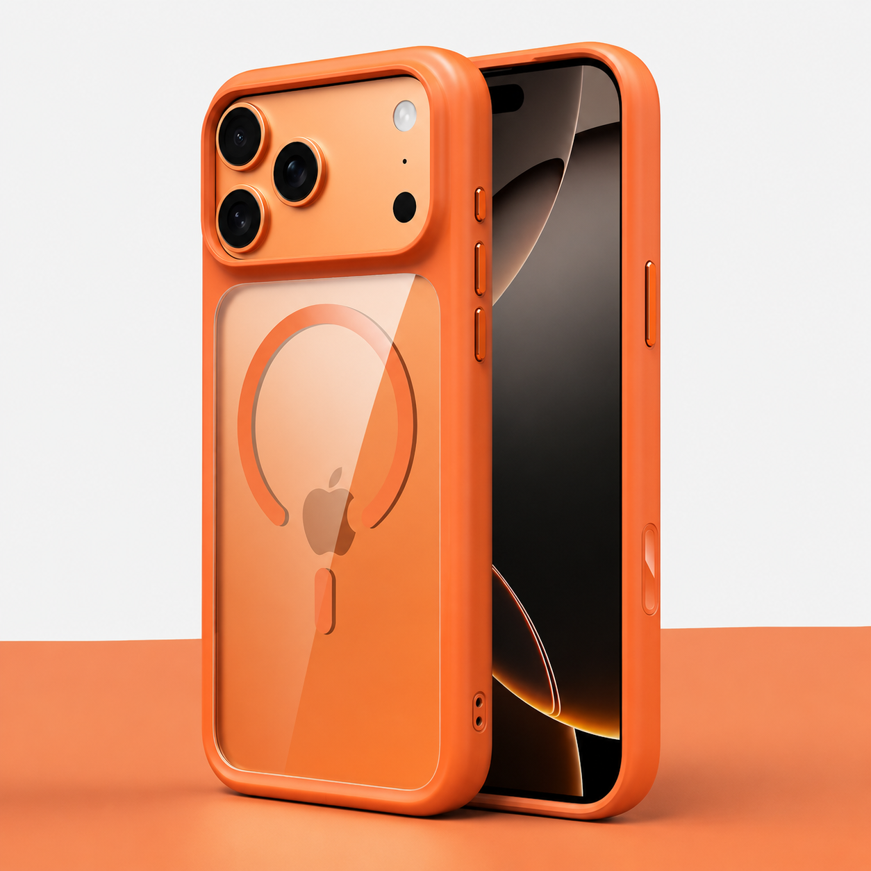 Premium iPhone Case MagSafe Transparent Soft Cover with Metal Buttons, Skin-Feel Matte Design, Shockproof Anti-Fingerprint Non-Slip Protection
