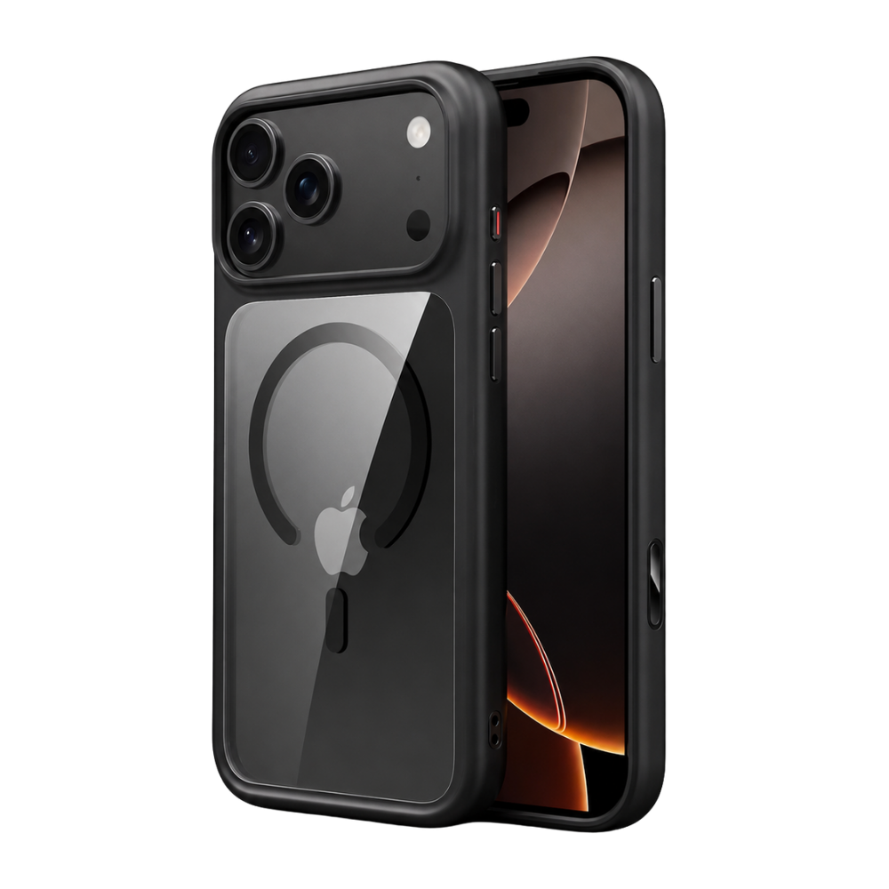 Premium iPhone Case MagSafe Transparent Soft Cover with Metal Buttons, Skin-Feel Matte Design, Shockproof Anti-Fingerprint Non-Slip Protection