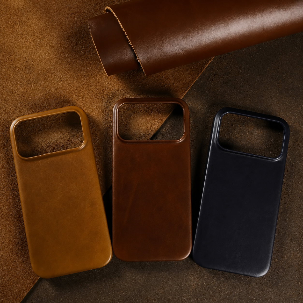 Premium iPhone Case MagSafe Vintage Oil-Wax Genuine Leather Cover, Shockproof Protective Design with Anti-Slip Grip, Dustproof Finish and Camera Protection