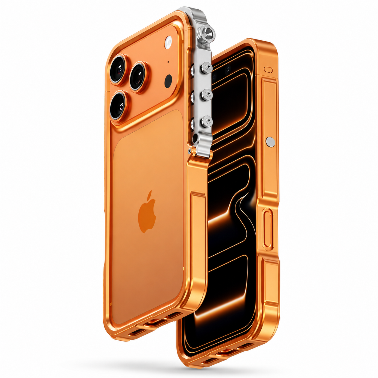 Premium iPhone Case Magnetic Aluminum Alloy Armored Frame Cover, Shockproof Protective Design with Non-Slip Grip, Heat-Resistant Build, Camera Protection