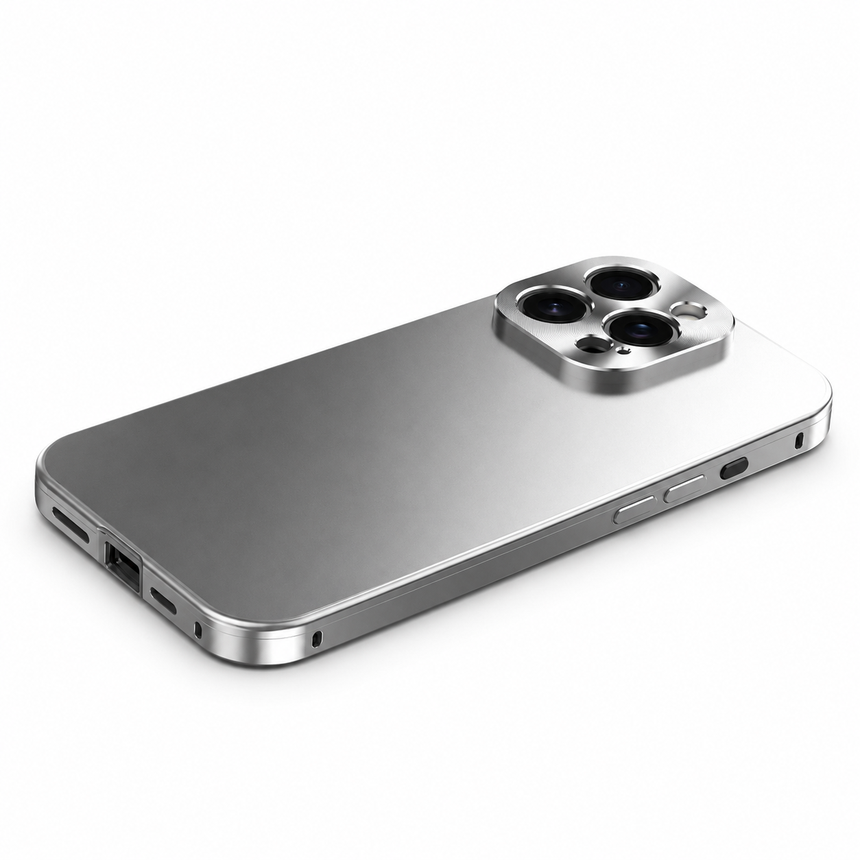 Premium iPhone Case Magnetic Aluminum Frame Protective Cover Full Camera Lens Protection Shockproof Slim Metal Design Wireless Charging Compatible
