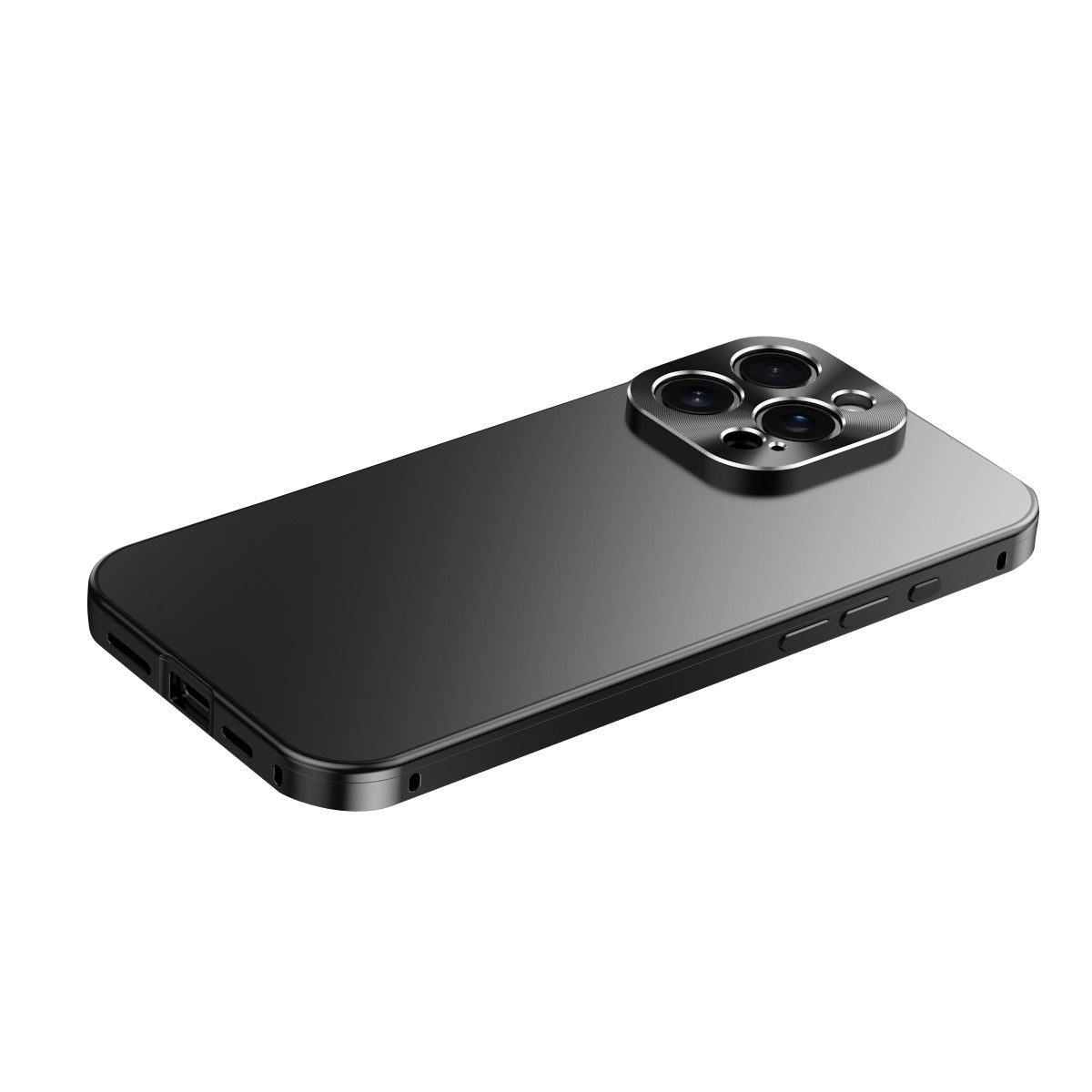 Premium iPhone Case Magnetic Aluminum Frame Protective Cover Full Camera Lens Protection Shockproof Slim Metal Design Wireless Charging Compatible