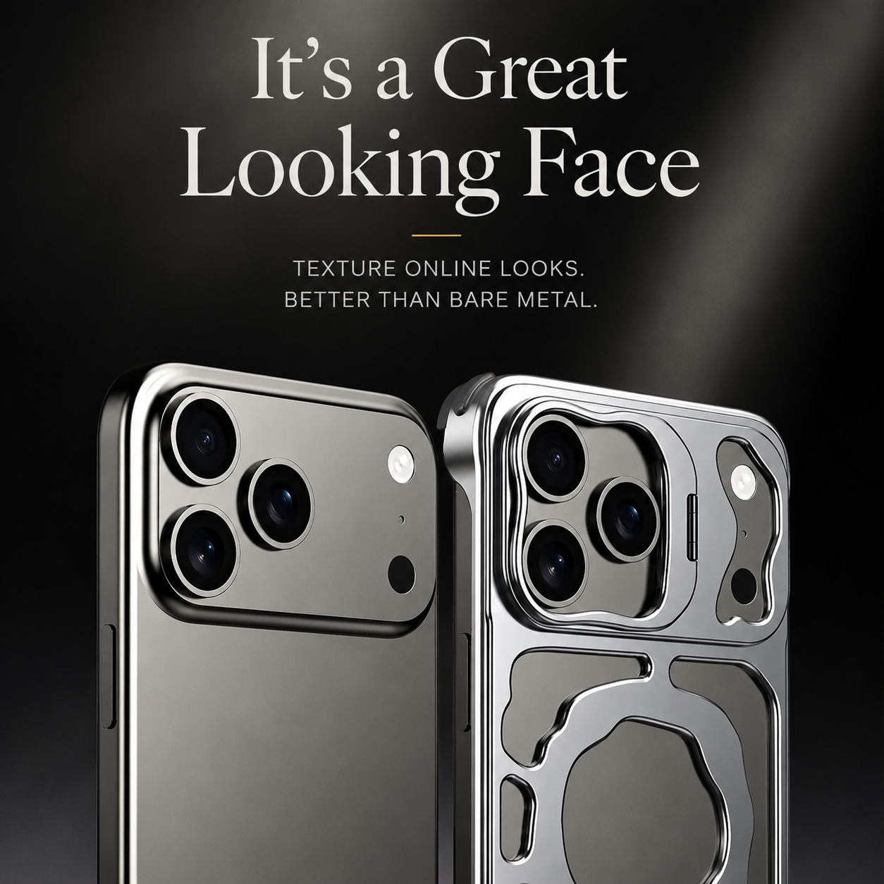Premium iPhone Case Magnetic Hollow Metal Cover Heat Dissipation Breathable Frame Built In Stand Bracket Shockproof Slim Non Slip Protective Design
