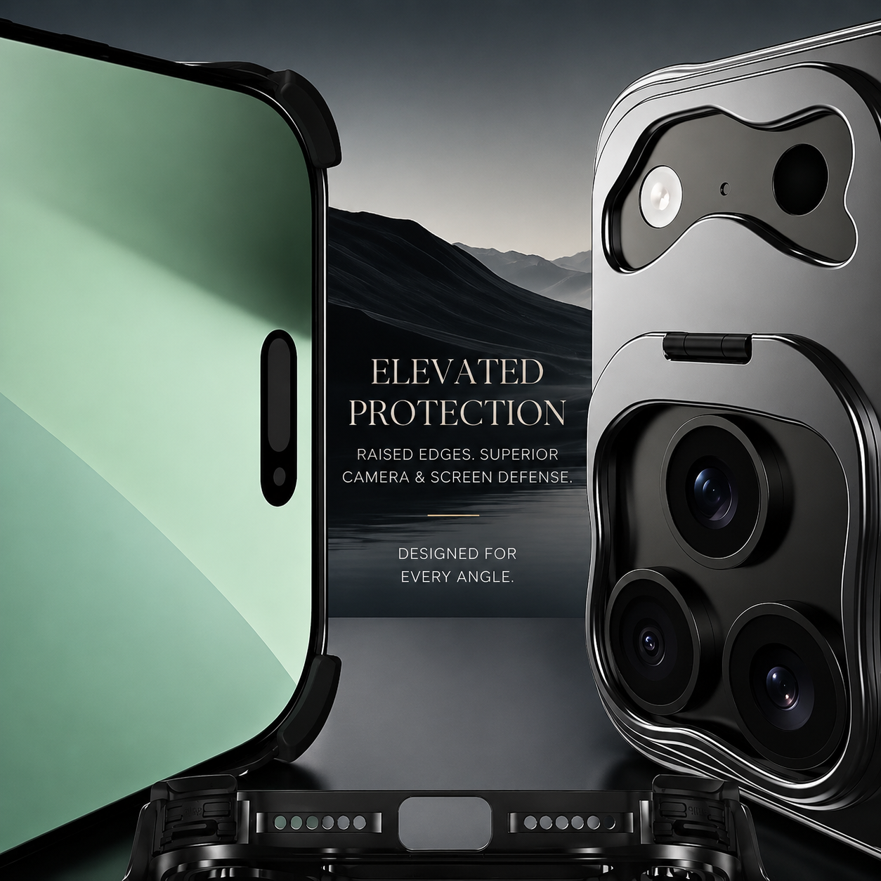 Premium iPhone Case Magnetic Hollow Metal Cover Heat Dissipation Breathable Frame Built In Stand Bracket Shockproof Slim Non Slip Protective Design