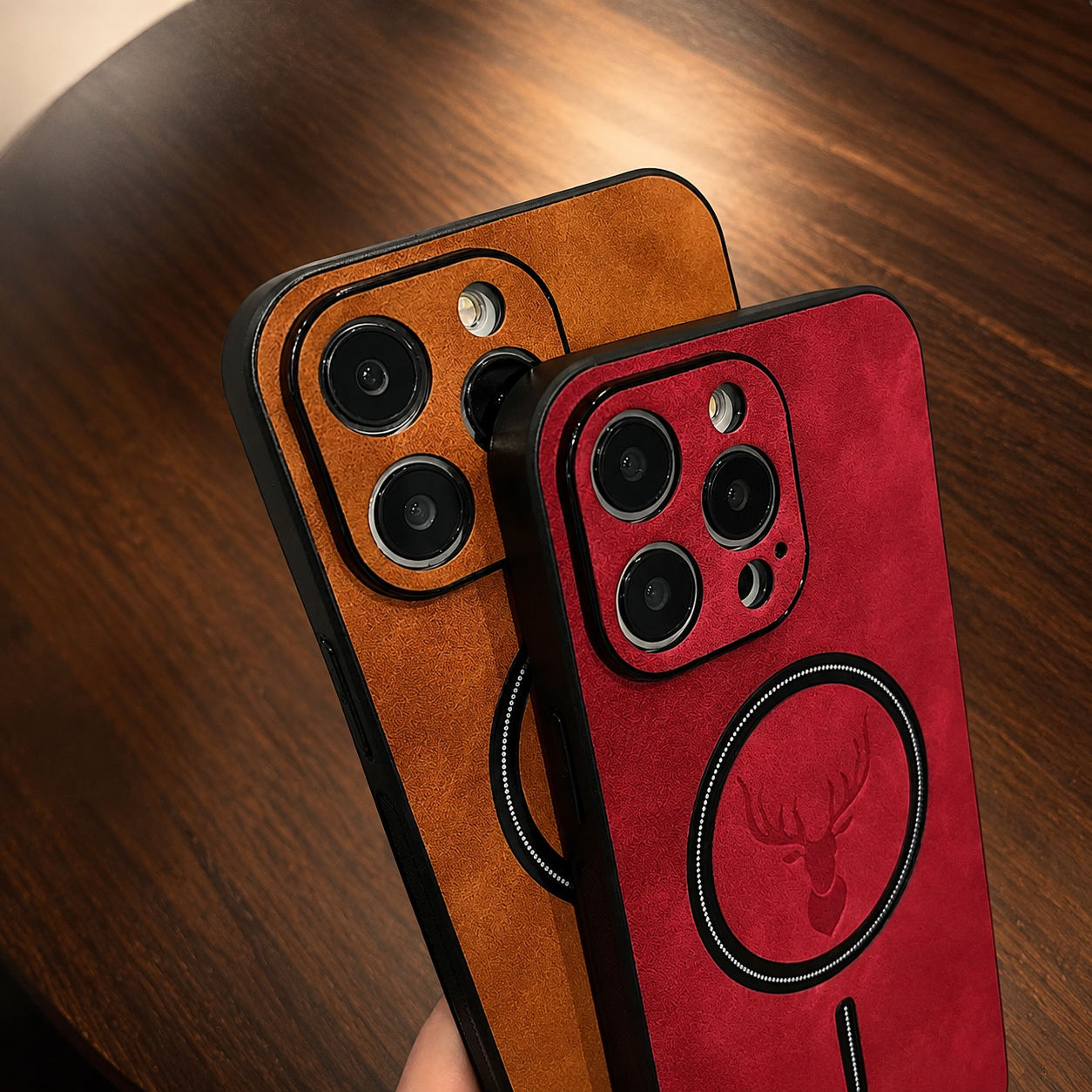 Premium iPhone Case Magnetic Leather Design with Wireless Charging Support, Shockproof Construction, Anti Fingerprint Finish, Non Slip Grip