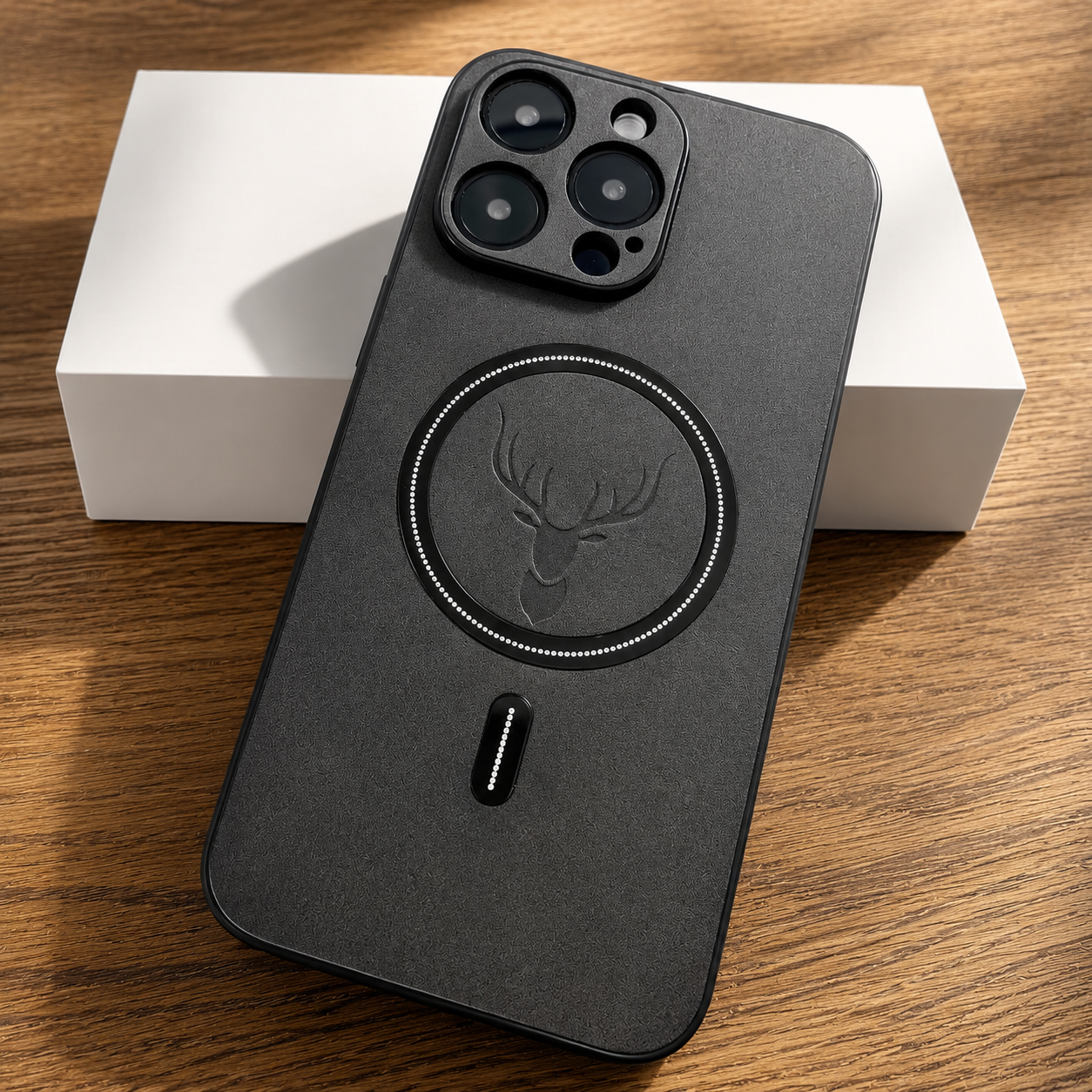Premium iPhone Case Magnetic Leather Design with Wireless Charging Support, Shockproof Construction, Anti Fingerprint Finish, Non Slip Grip