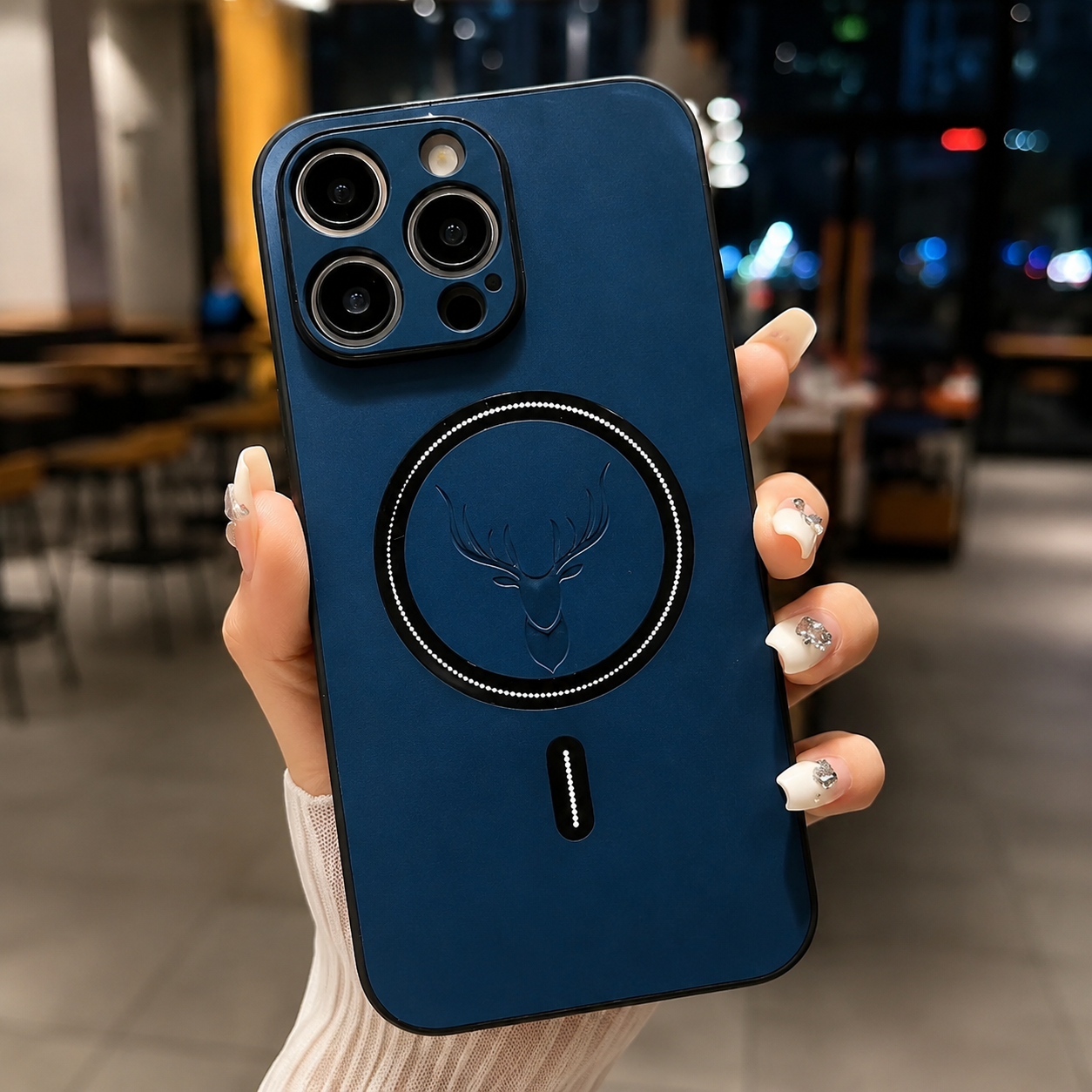 Premium iPhone Case Magnetic Leather Design with Wireless Charging Support, Shockproof Construction, Anti Fingerprint Finish, Non Slip Grip