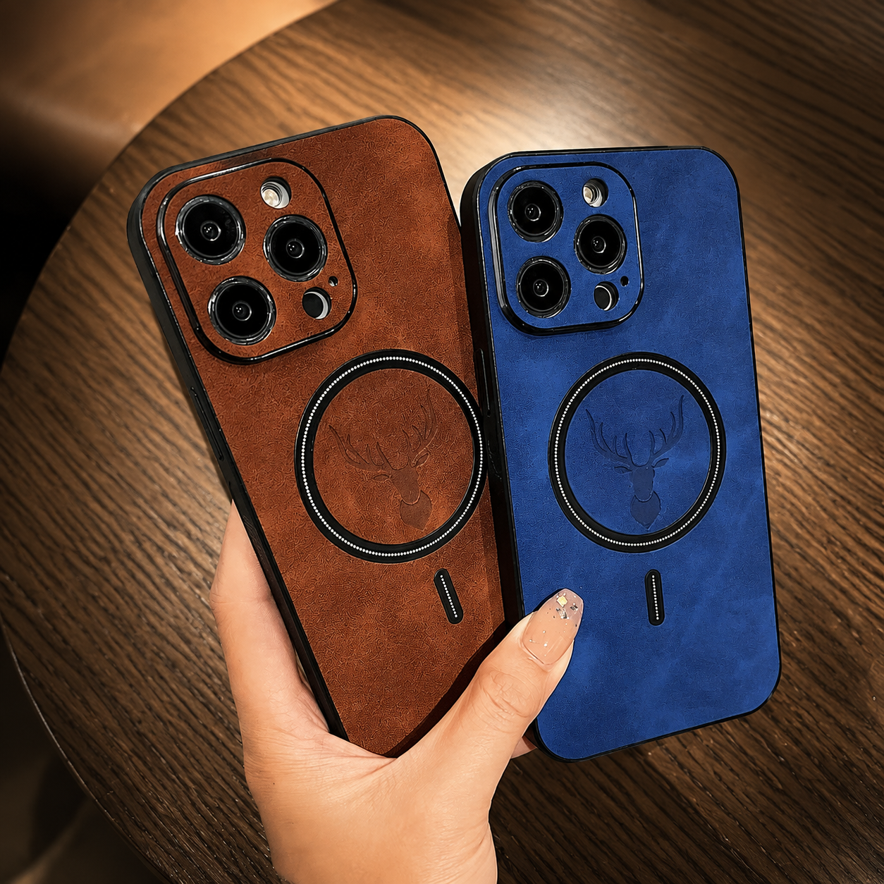 Premium iPhone Case Magnetic Leather Design with Wireless Charging Support, Shockproof Construction, Anti Fingerprint Finish, Non Slip Grip