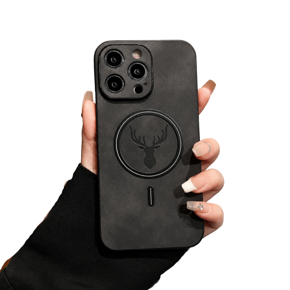 Premium iPhone Case Magnetic Leather Design with Wireless Charging Support, Shockproof Construction, Anti Fingerprint Finish, Non Slip Grip