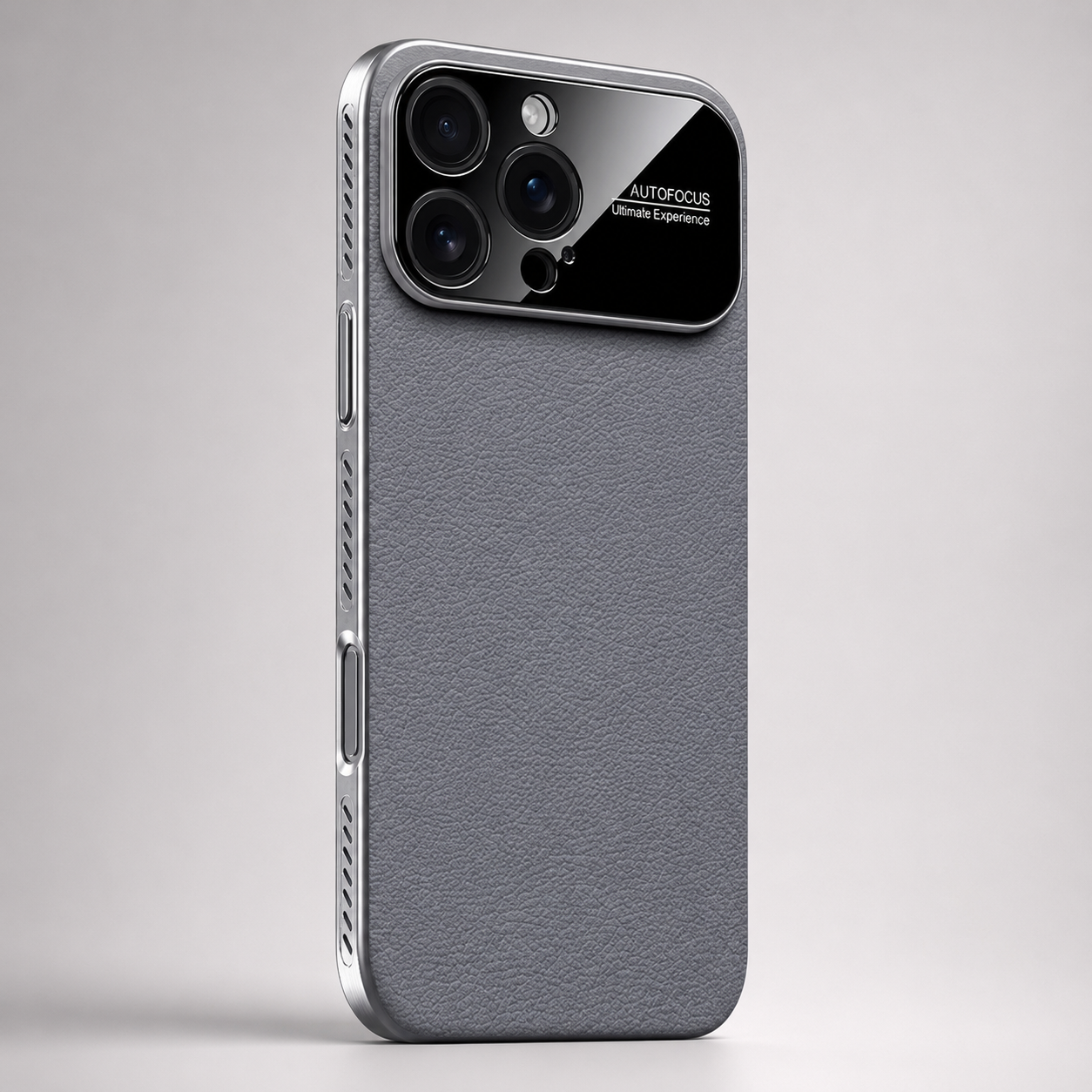 Premium iPhone Case Magnetic Leather Finish with Heat Dissipation Side Vents, Anti Scratch Texture, Anti Fingerprint Coating, Half Wrapped Design