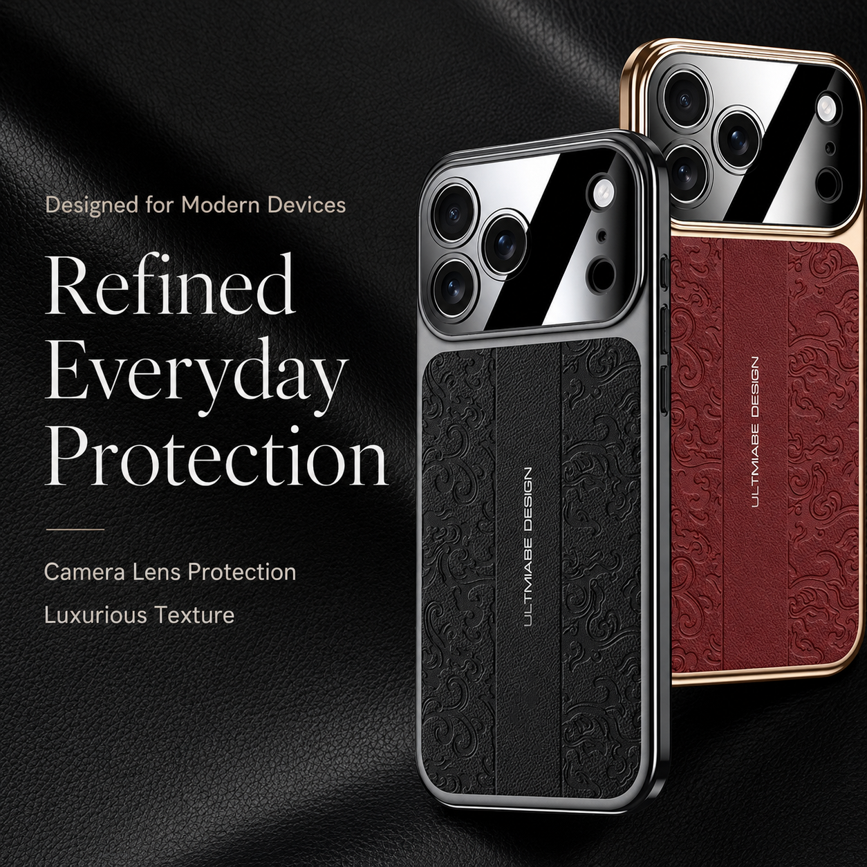 Premium iPhone Case Magnetic Leather TPU Construction, Wireless Charging Support, Anti Scratch Texture, Anti Fingerprint Coating, Non Slip Grip