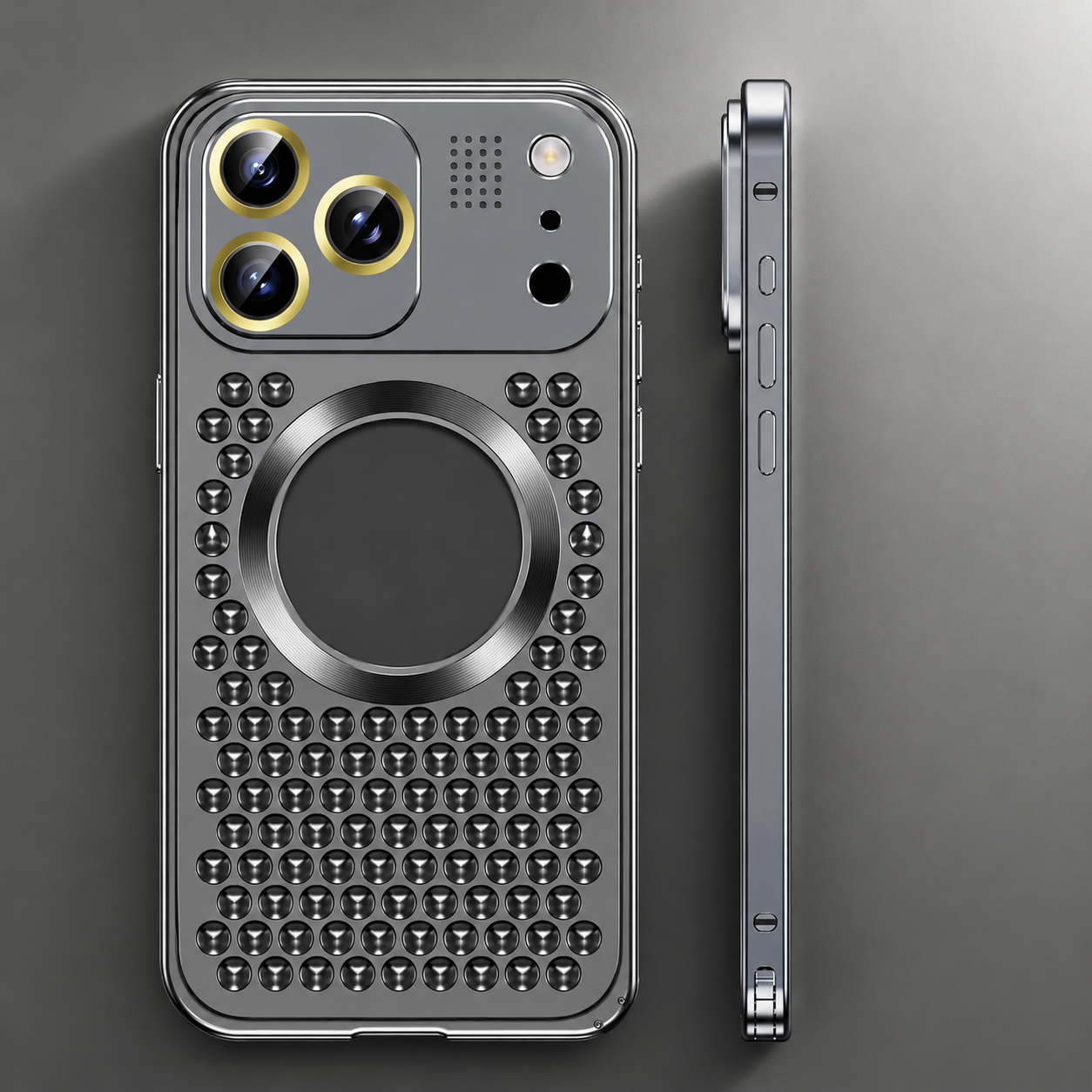 Premium iPhone Case Magnetic Protective Cover Aluminum Alloy Frame Camera Lens Guard Shockproof Anti Fall Heat Dissipation Slim Design