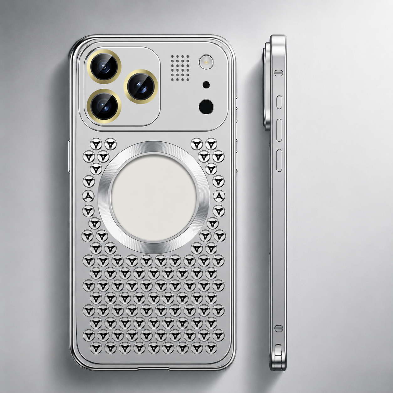Premium iPhone Case Magnetic Protective Cover Aluminum Alloy Frame Camera Lens Guard Shockproof Anti Fall Heat Dissipation Slim Design