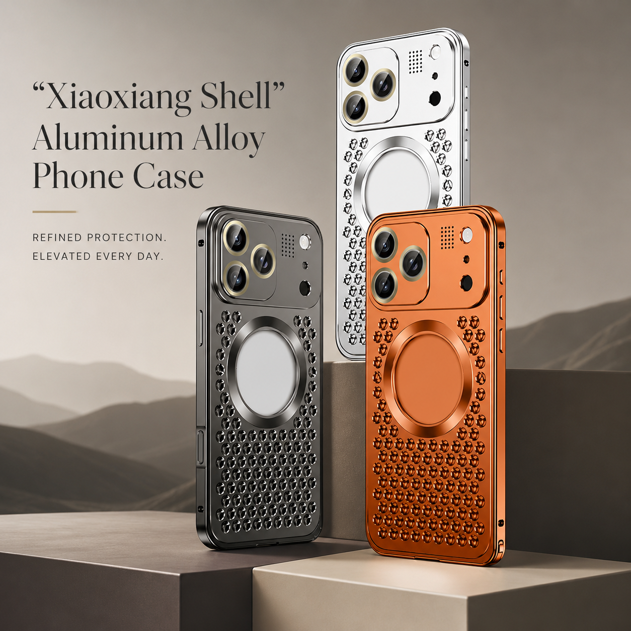 Premium iPhone Case Magnetic Protective Cover Aluminum Alloy Frame Camera Lens Guard Shockproof Anti Fall Heat Dissipation Slim Design