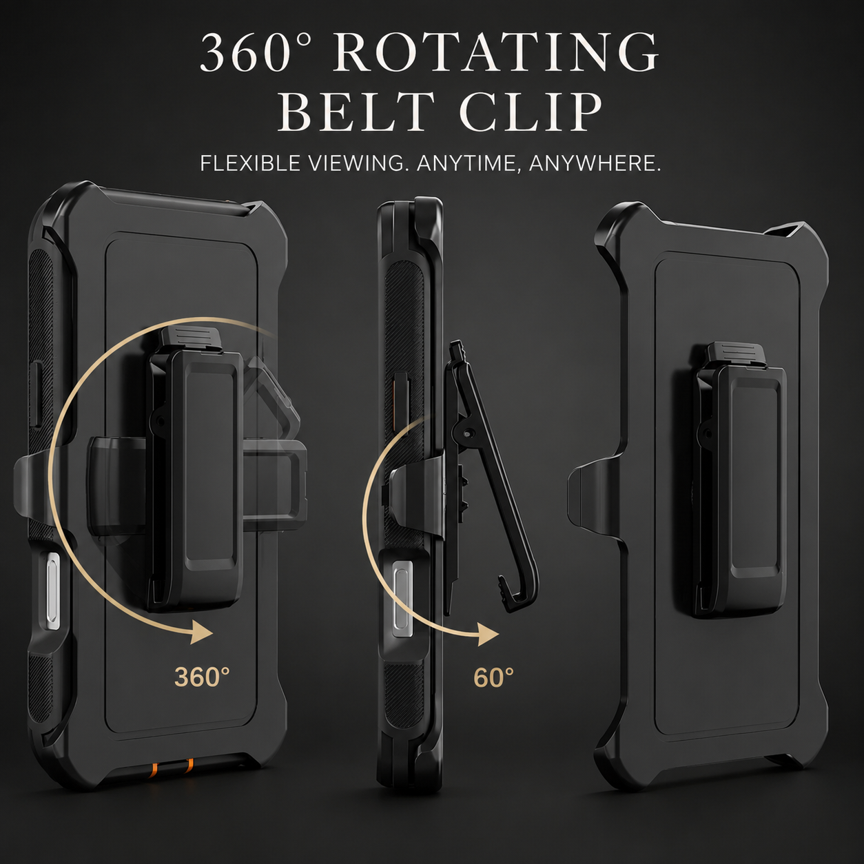Premium iPhone Case Magnetic Protective Cover Rugged Defender Shockproof Armor Dual Layer Belt Clip Holder Anti Slip Grip Heavy Duty Design Structure