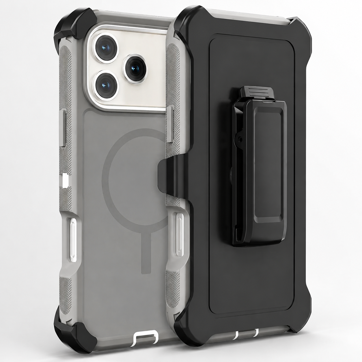 Premium iPhone Case Magnetic Protective Cover Rugged Defender Shockproof Armor Dual Layer Belt Clip Holder Anti Slip Grip Heavy Duty Design Structure