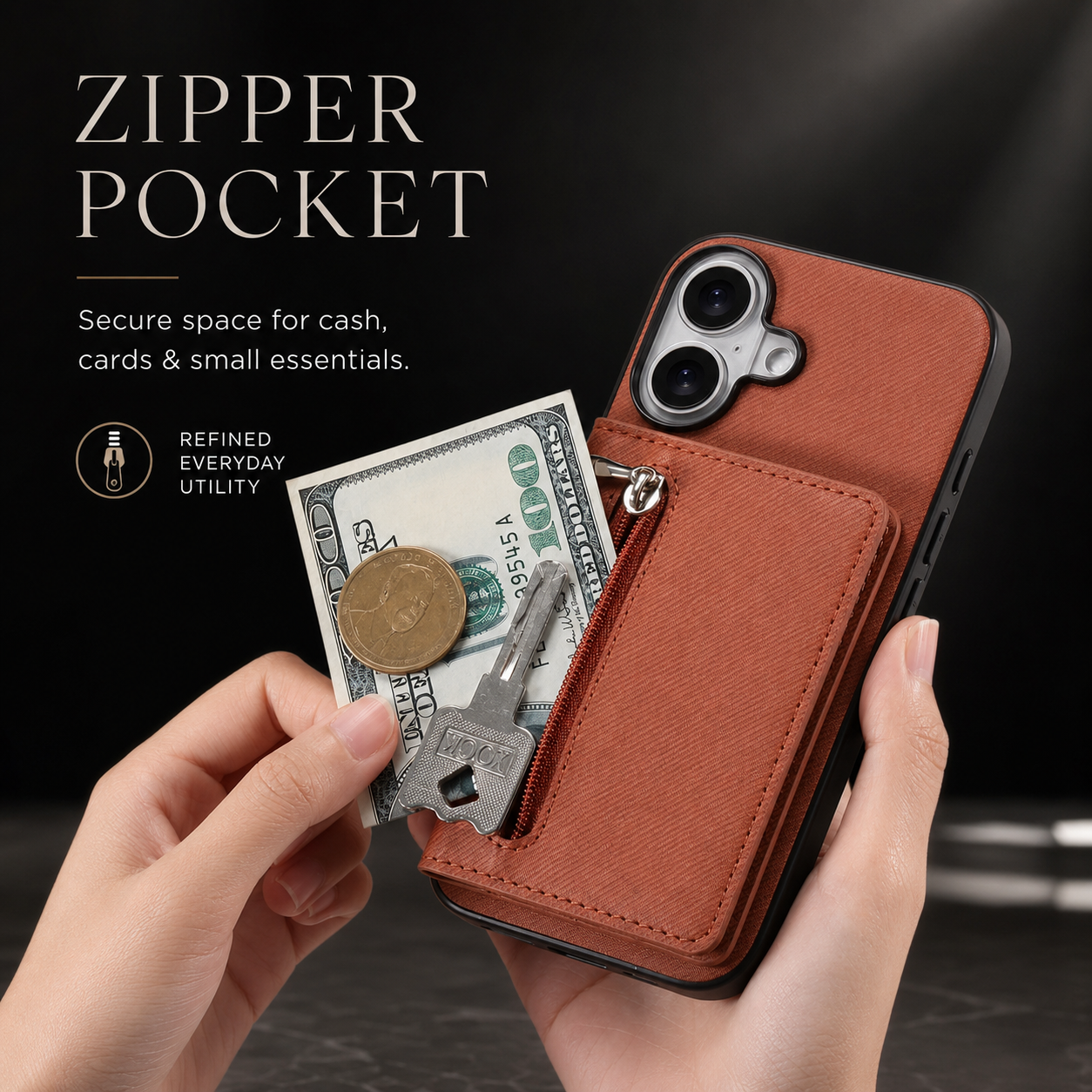 Premium iPhone Case Magnetic Wallet Cover with Camera Lens Protection, RFID Blocking Card Holder, Shockproof PU Leather Construction, Non Slip Design