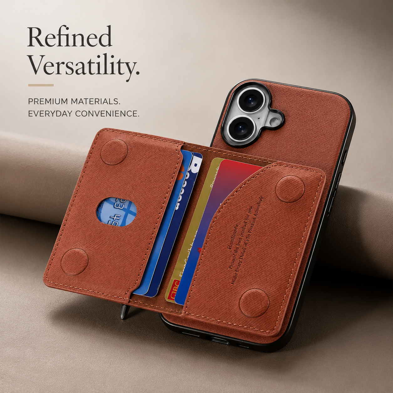 Premium iPhone Case Magnetic Wallet Cover with Camera Lens Protection, RFID Blocking Card Holder, Shockproof PU Leather Construction, Non Slip Design