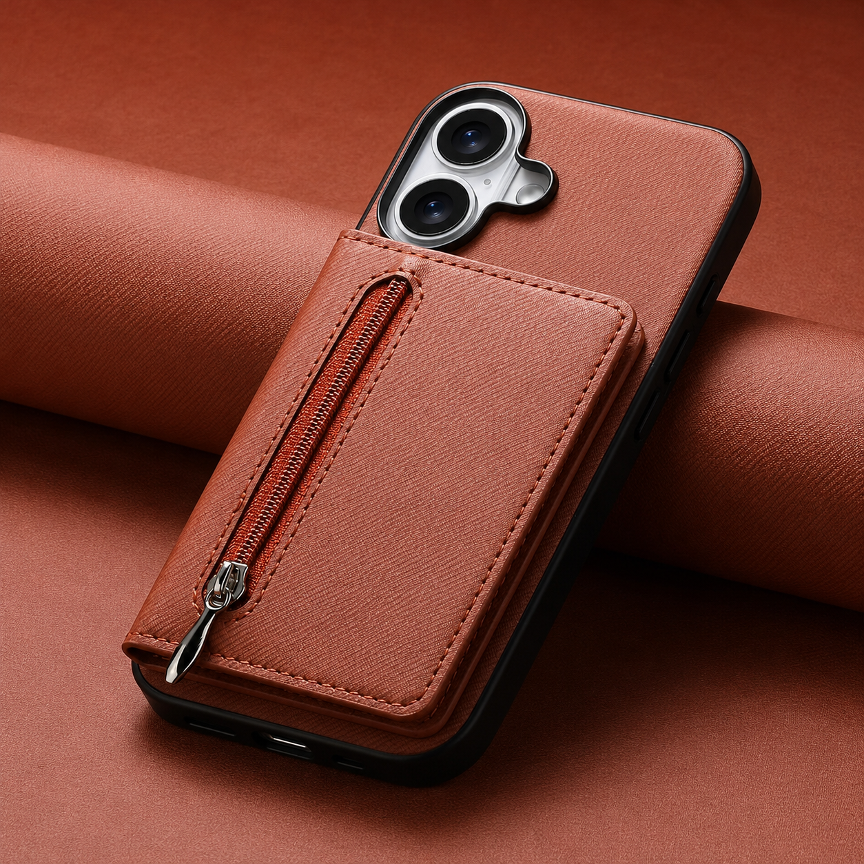 Premium iPhone Case Magnetic Wallet Cover with Camera Lens Protection, RFID Blocking Card Holder, Shockproof PU Leather Construction, Non Slip Design
