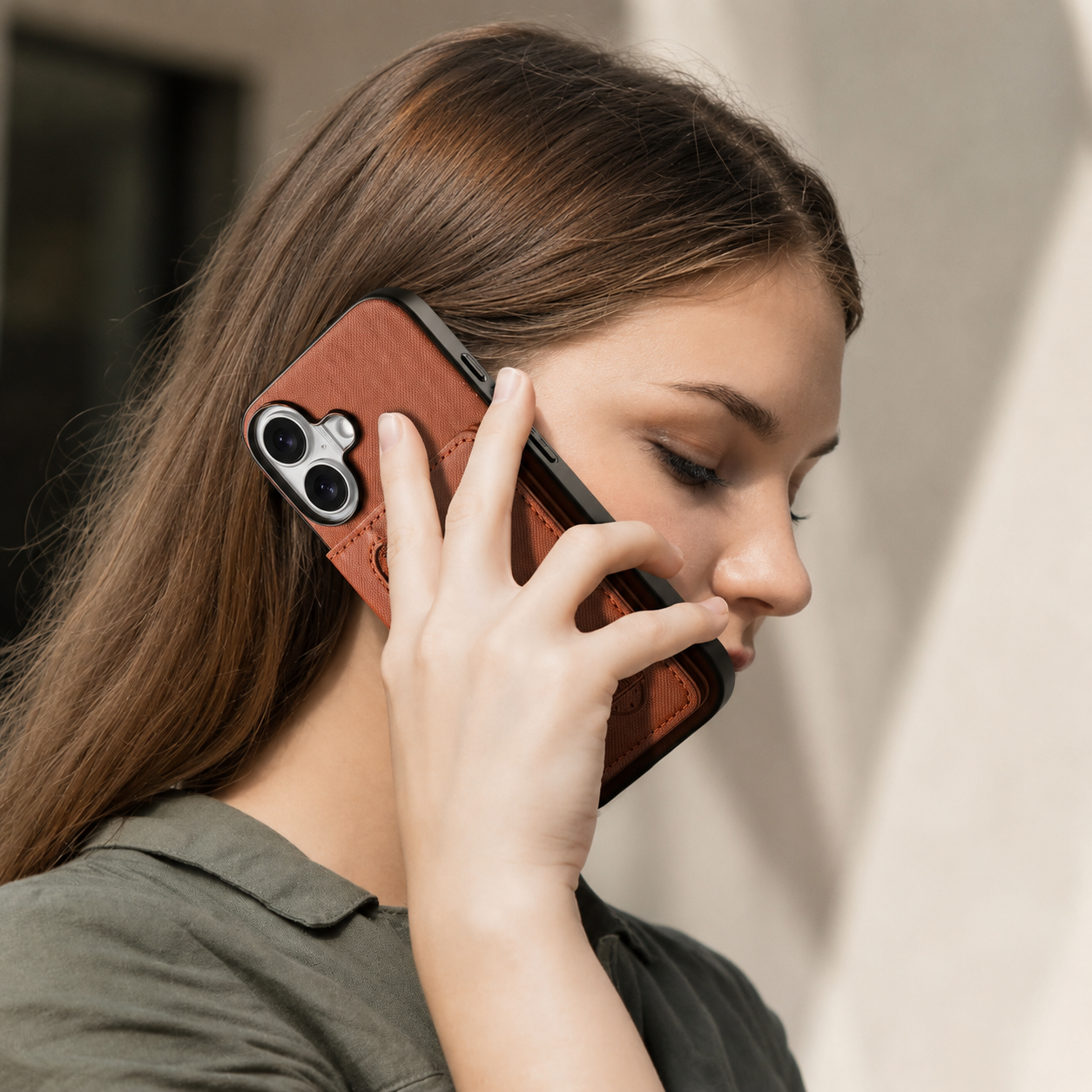 Premium iPhone Case Magnetic Wallet Cover with Camera Lens Protection, RFID Blocking Card Holder, Shockproof PU Leather Construction, Non Slip Design