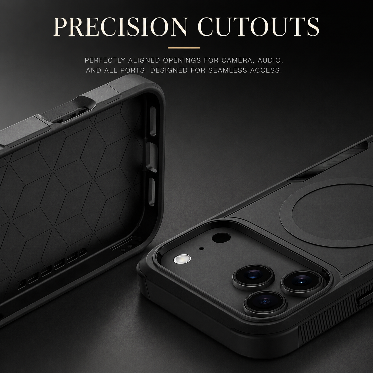Premium iPhone Case Magnetic Wireless Charging Shockproof Protective Cover Heavy Armor PC TPU Hybrid Matte Anti Fingerprint Design
