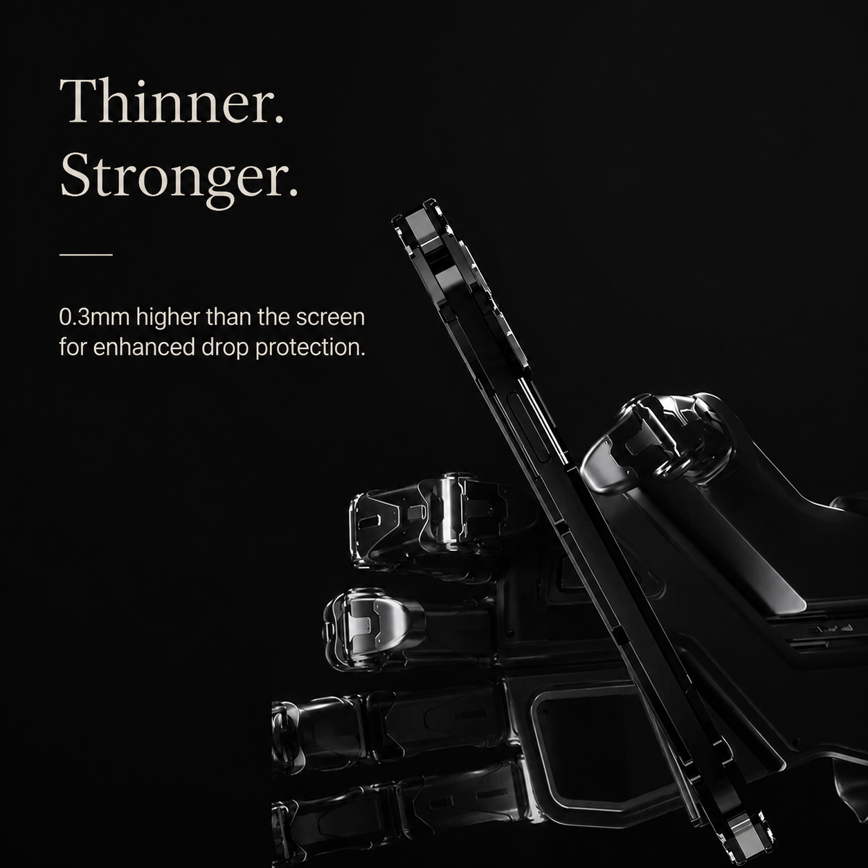 Premium iPhone Case Metal Armor Build with Camera Lens Protection Heavy Duty Structure Anti Scratch Texture Non Slip Shock Resistant Grip