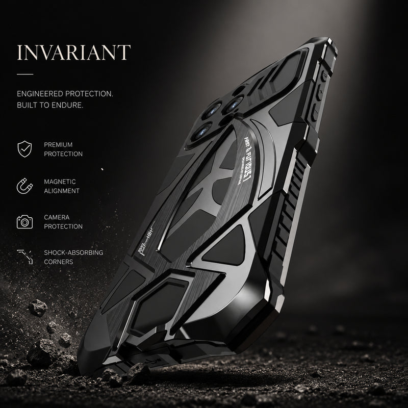 Premium iPhone Case Metal Armor Construction with Camera Lens Protection, Shockproof Defender Design, Anti Scratch Non Slip Durable Protection