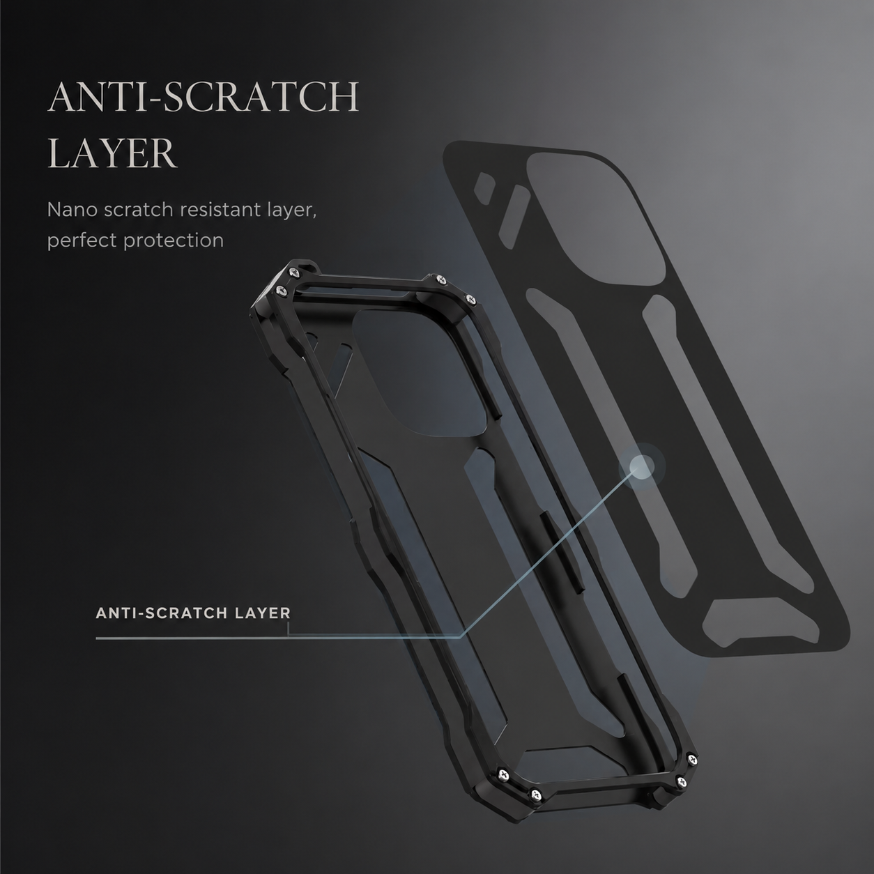 Premium iPhone Case Metal Armor Shockproof Cover, Heavy-Duty Protective Design with Anti-Scratch Finish, Secure Non-Slip Grip and Camera Protection