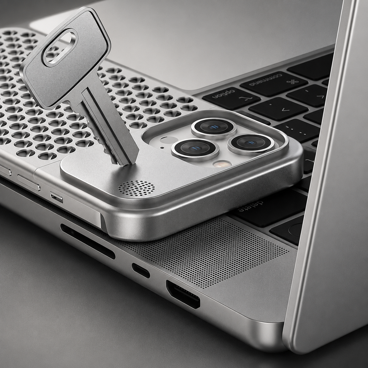 Premium iPhone Case Metal Heat Dissipation Aluminum Cover with Cooling Design, Anti Scratch Protection, Secure Grip and Camera Lens Protection