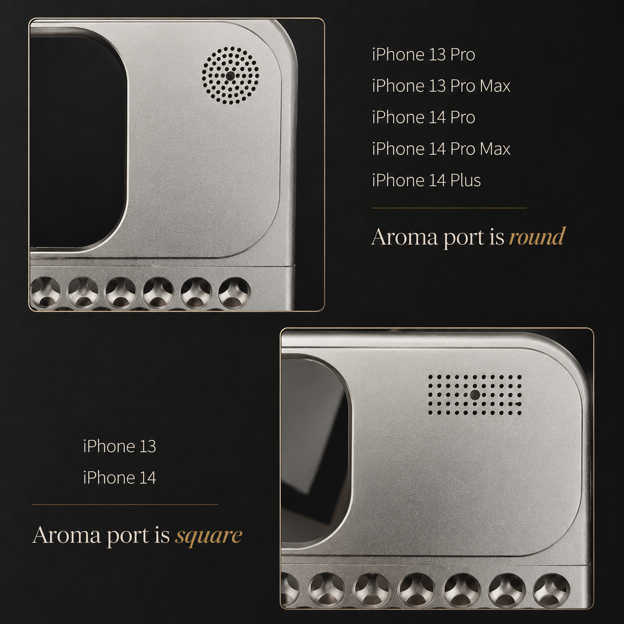 Premium iPhone Case Metal Heat Dissipation Aluminum Cover with Cooling Design, Anti Scratch Protection, Secure Grip and Camera Lens Protection