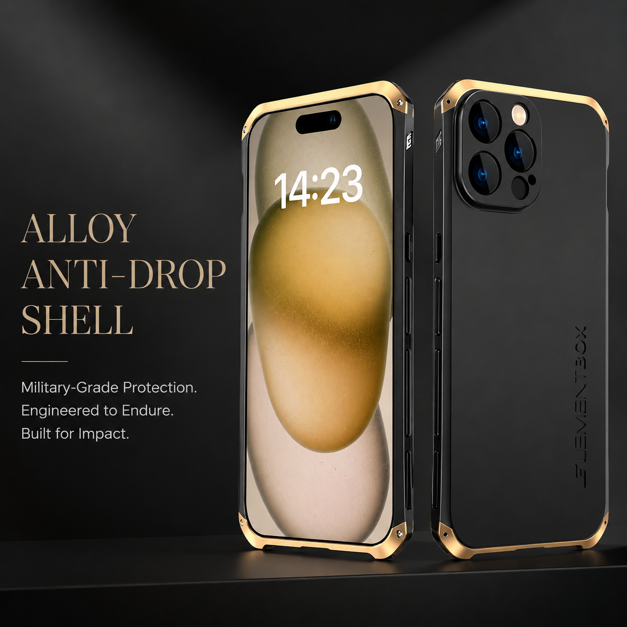 Premium iPhone Case PC + Aluminum Alloy Full-Coverage Protective Shell with Washable Anti-Scratch Dustproof Design, Non-Slip Lightweight Build