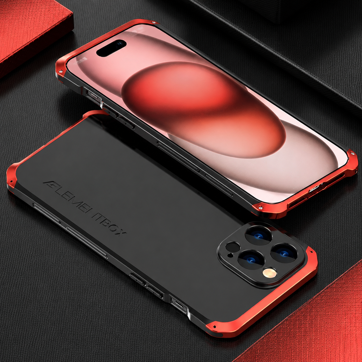 Premium iPhone Case PC + Aluminum Alloy Full-Coverage Protective Shell with Washable Anti-Scratch Dustproof Design, Non-Slip Lightweight Build