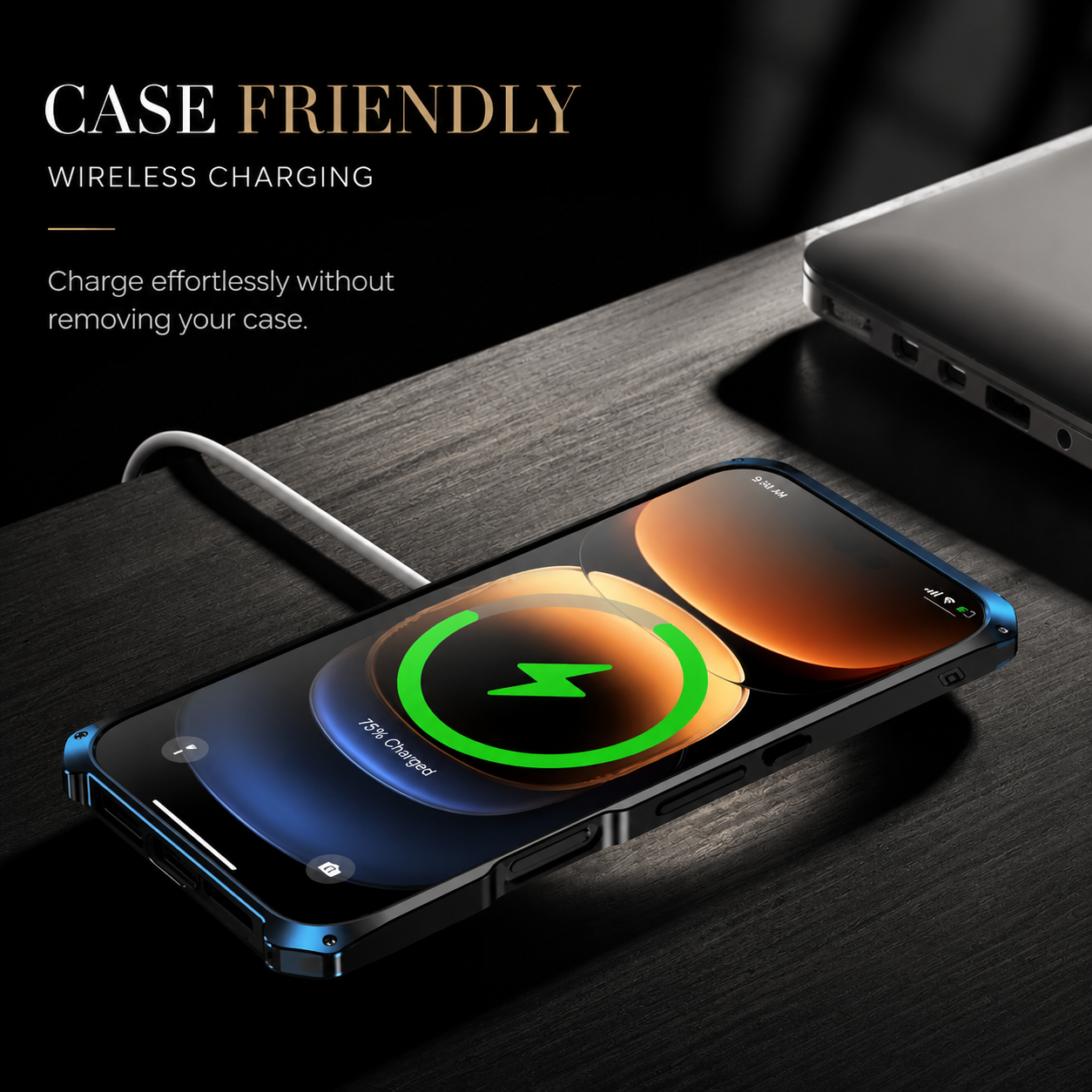 Premium iPhone Case PC + Aluminum Alloy Full-Coverage Protective Shell with Washable Anti-Scratch Dustproof Design, Non-Slip Lightweight Build