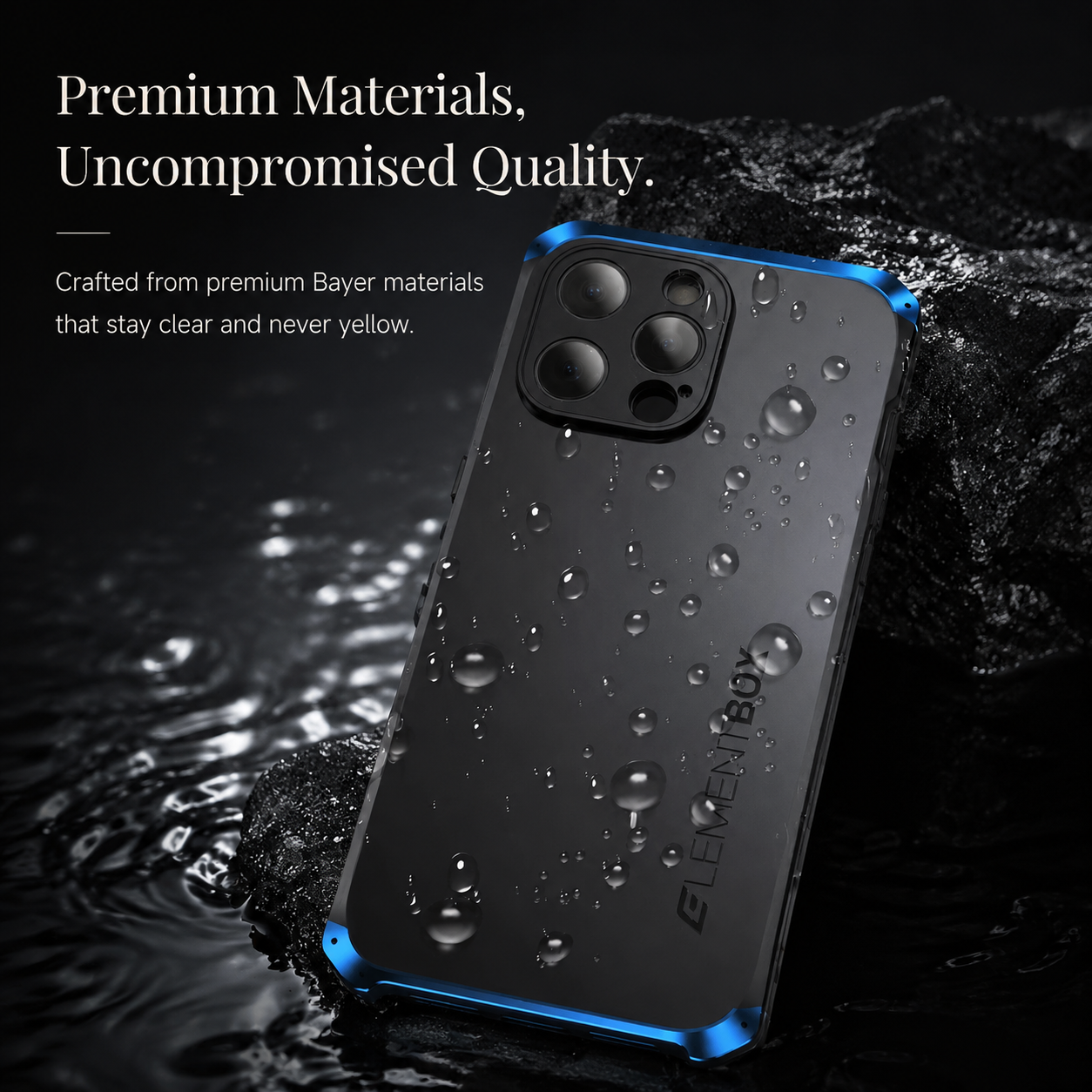 Premium iPhone Case PC + Aluminum Alloy Full-Coverage Protective Shell with Washable Anti-Scratch Dustproof Design, Non-Slip Lightweight Build