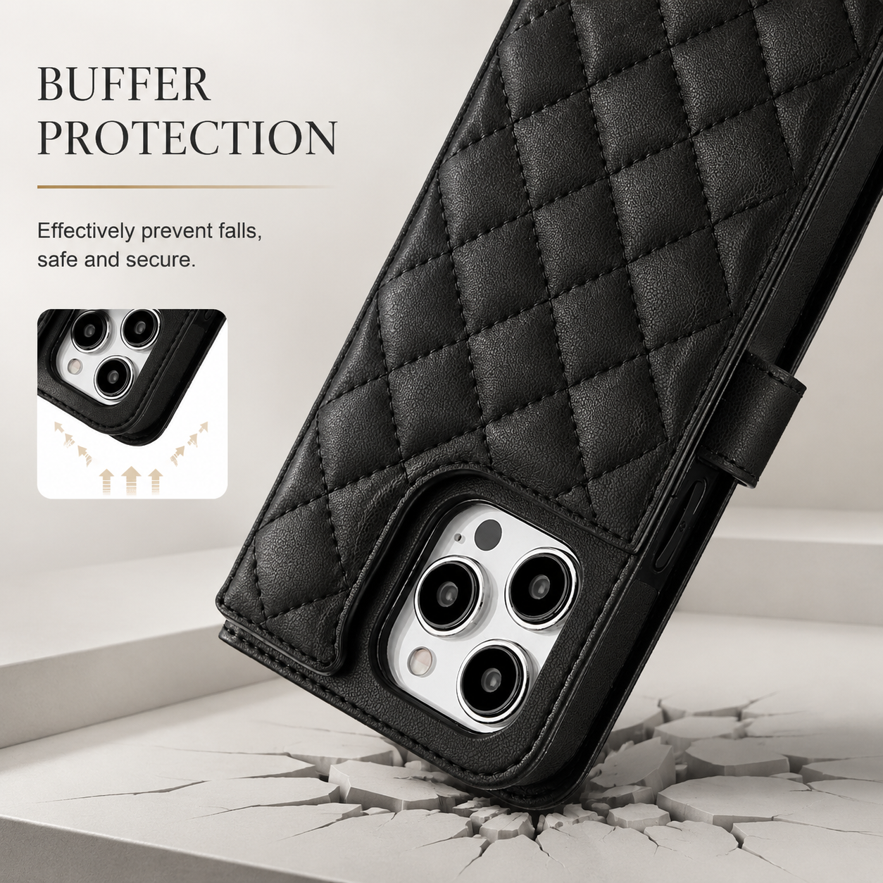 Premium iPhone Case RFID Blocking Wallet Crossbody Flip Cover PU Leather Card Holder Magnetic Closure Adjustable Strap Shockproof Full Coverage