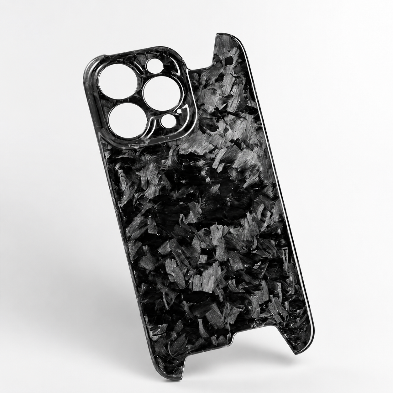 Premium iPhone Case Real Forged Carbon Fiber Cover Camera Lens Protection Ultra Thin Lightweight Shockproof Anti Scratch Wireless Charging Design