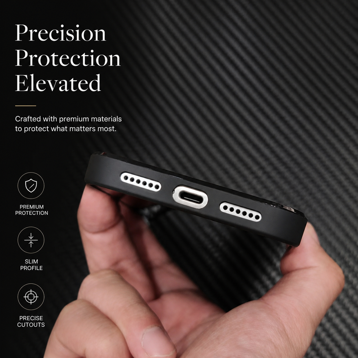 Premium iPhone Case Real Forged Carbon Fiber Finish MagSafe Compatible Camera Lens Protection Shockproof Anti Scratch Lightweight Slim Non-Slip Cover