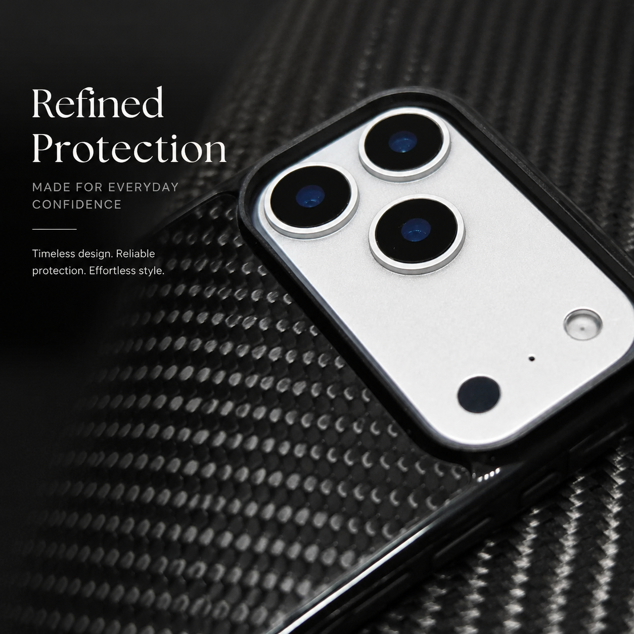 Premium iPhone Case Real Forged Carbon Fiber Finish MagSafe Compatible Camera Lens Protection Shockproof Anti Scratch Lightweight Slim Non-Slip Cover