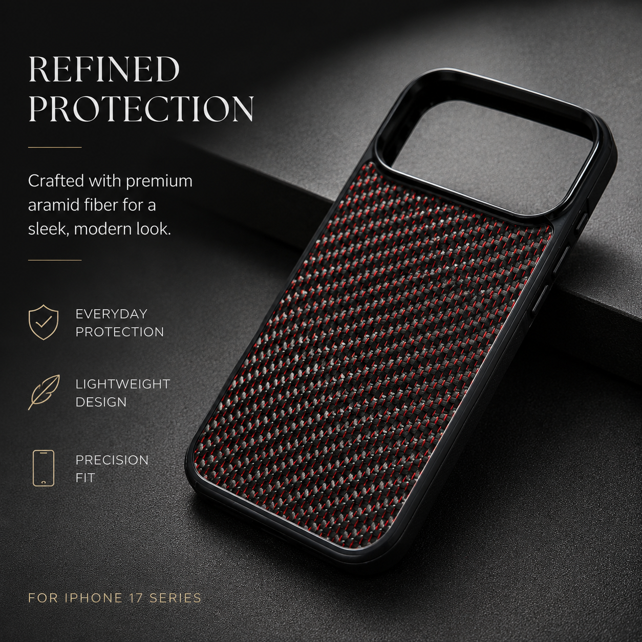 Premium iPhone Case Real Forged Carbon Fiber Finish MagSafe Compatible Camera Lens Protection Shockproof Anti Scratch Lightweight Slim Non-Slip Cover