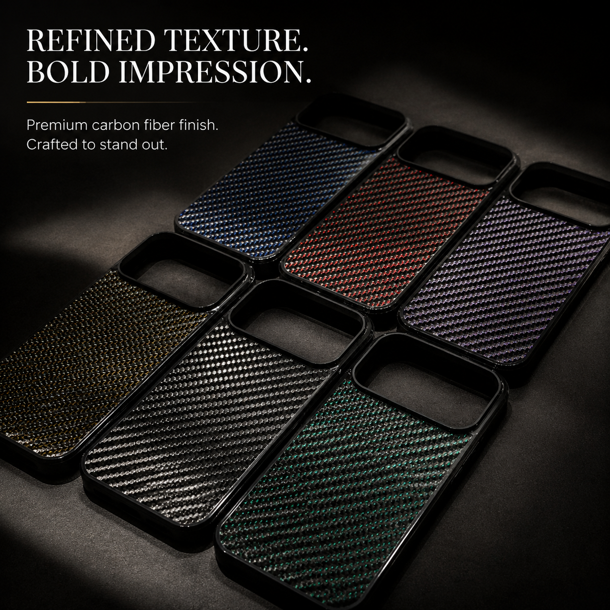 Premium iPhone Case Real Forged Carbon Fiber Finish MagSafe Compatible Camera Lens Protection Shockproof Anti Scratch Lightweight Slim Non-Slip Cover