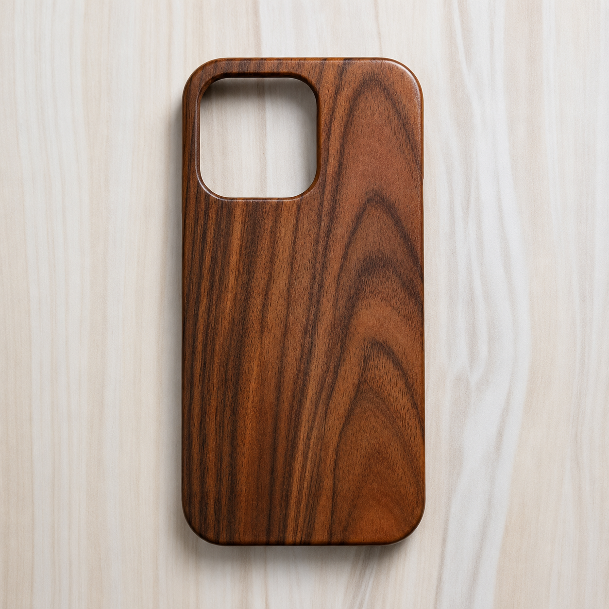 Premium iPhone Case Real Wood Back Cover Walnut Cherry Rosewood Bamboo Finish Camera Lens Protection Dustproof Secure Grip Anti Scratch Slim Design