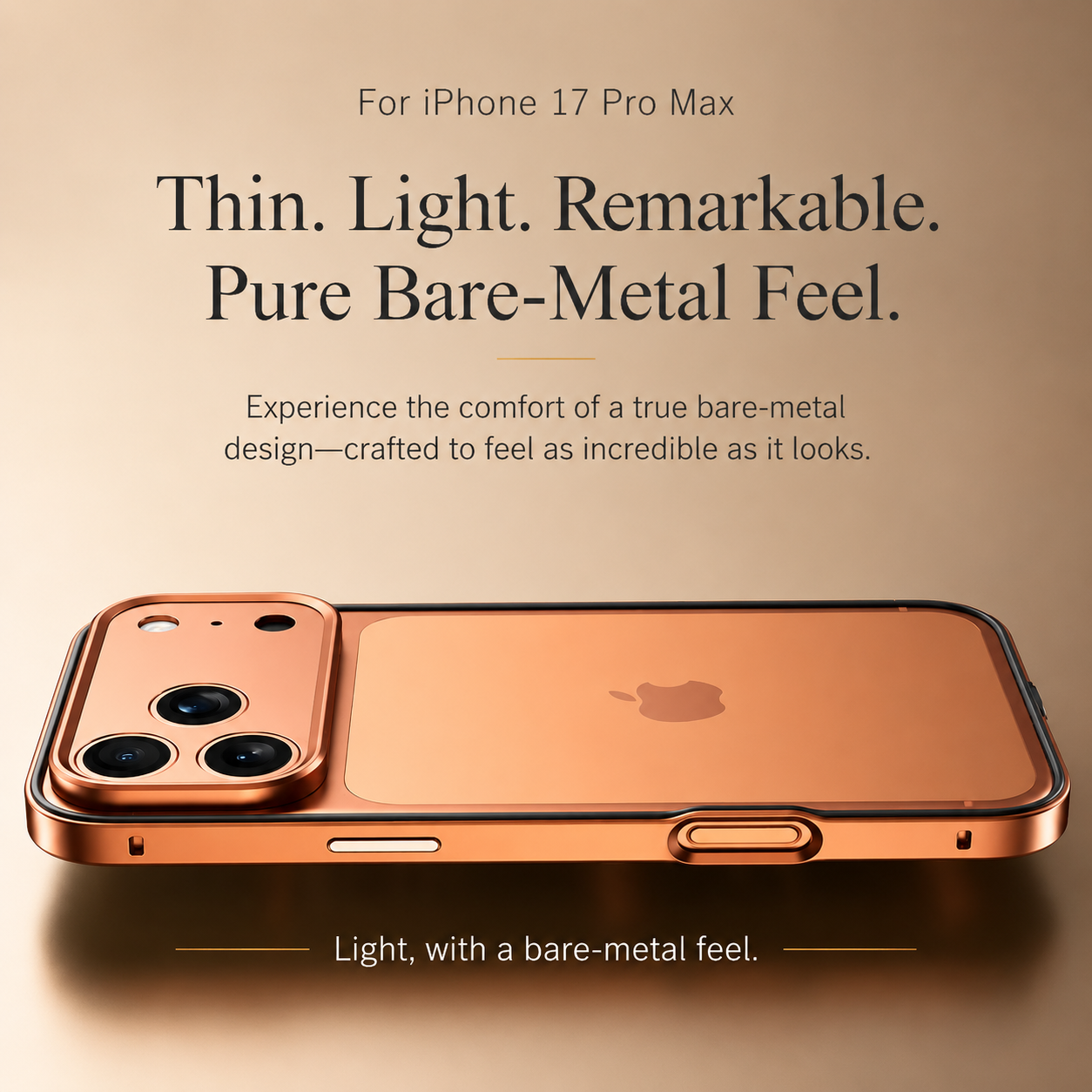Premium iPhone Case Rugged Aluminum Alloy Bumper with Shockproof Silicone Lining, Metal Lens Guard, Anti Fingerprint Surface, Non Slip Finish