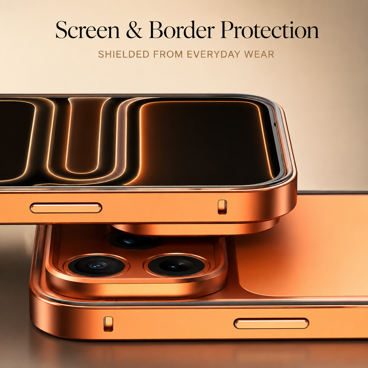 Premium iPhone Case Rugged Aluminum Alloy Bumper with Shockproof Silicone Lining, Metal Lens Guard, Anti Fingerprint Surface, Non Slip Finish