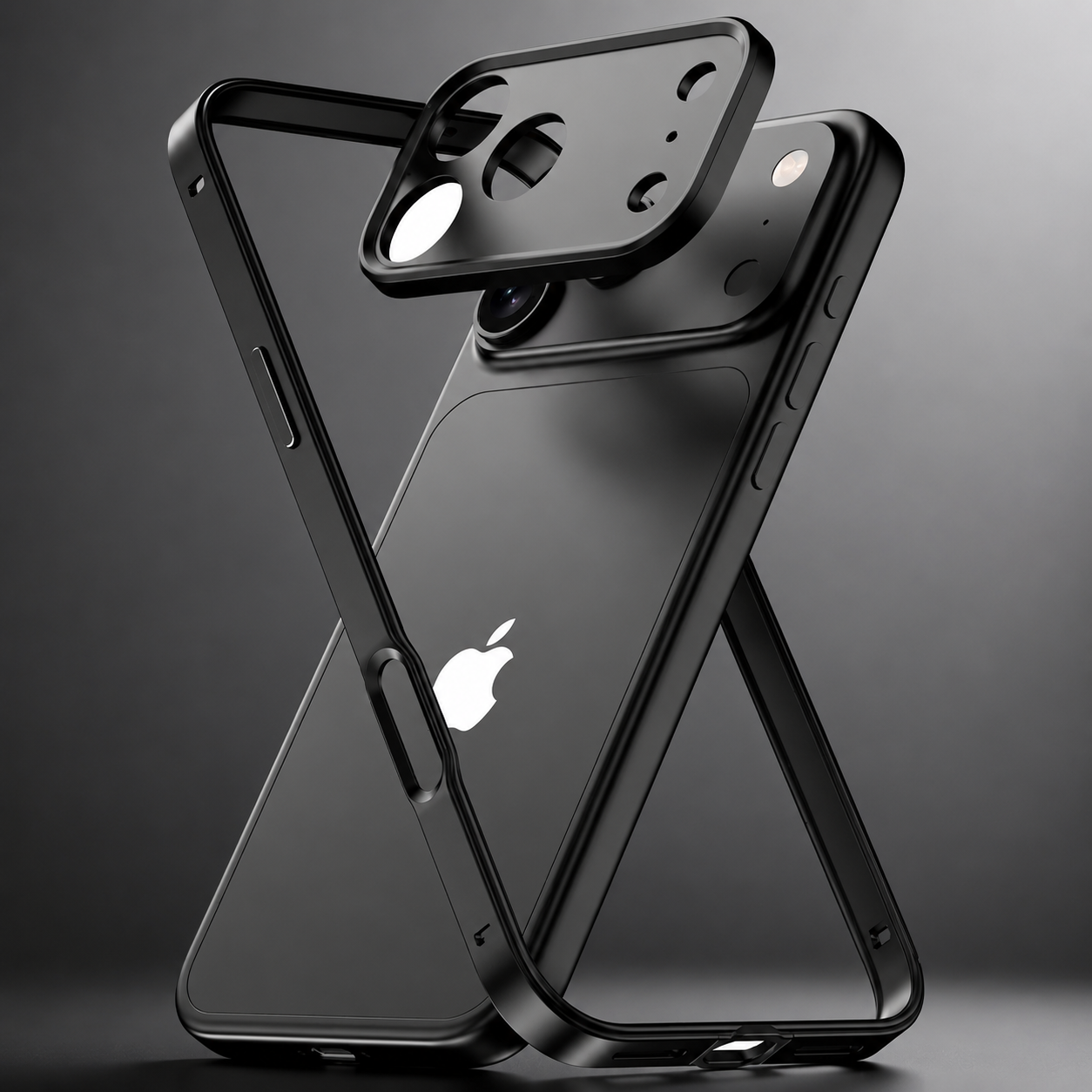 Premium iPhone Case Rugged Aluminum Alloy Bumper with Shockproof Silicone Lining, Metal Lens Guard, Anti Fingerprint Surface, Non Slip Finish