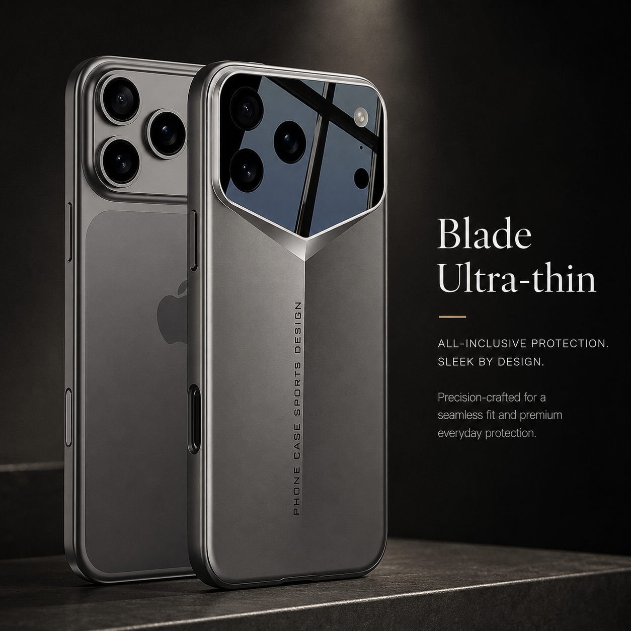 Premium iPhone Case Slim Matte Hard PC Design with Camera Lens Guard, Anti Fingerprint Finish, Secure Grip, Shockproof Coverage and Full Protection